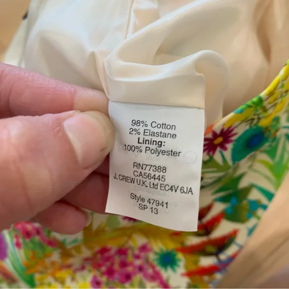 J. Crew Liberty Art Fabrics Multicolor Floral Print Mini Skirt Colorful Spring 0 - Picture 5 of 8